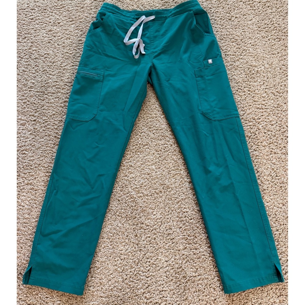 FIGS Technical Collection Teal Green Scrub Pants Women Small Petite TW2000P